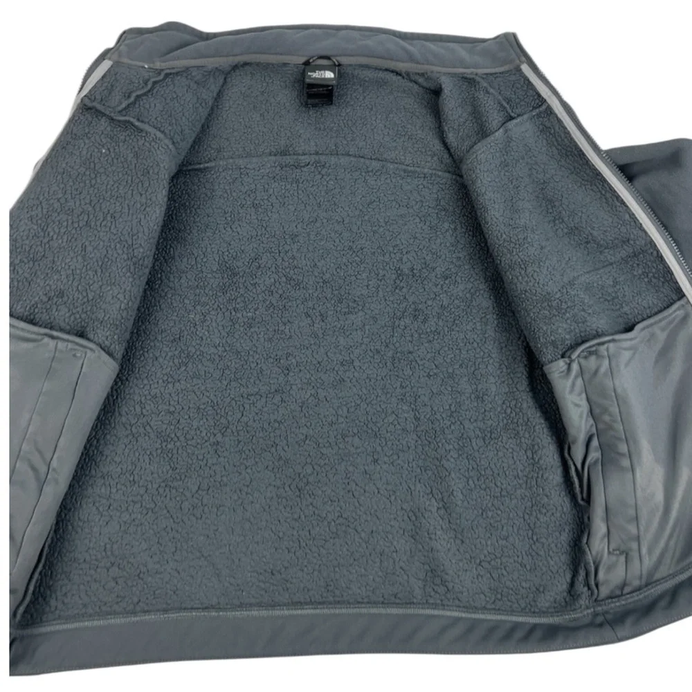 THE NORTH FACE Men's Chimbarazo Gray w/ Blue Trim Fleece Jacket Size XL